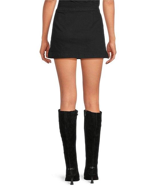 Chelsea & Violet Lena Denim A-Line Front Pocket Mini Skirt Product Image
