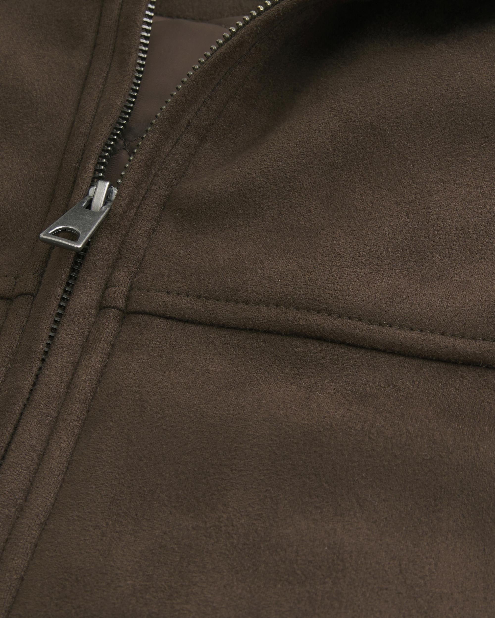 Hooded Vegan Leather Jacket Product Image