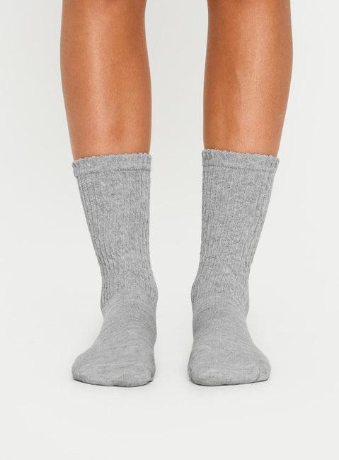 One For Me Socks Grey Marle Product Image