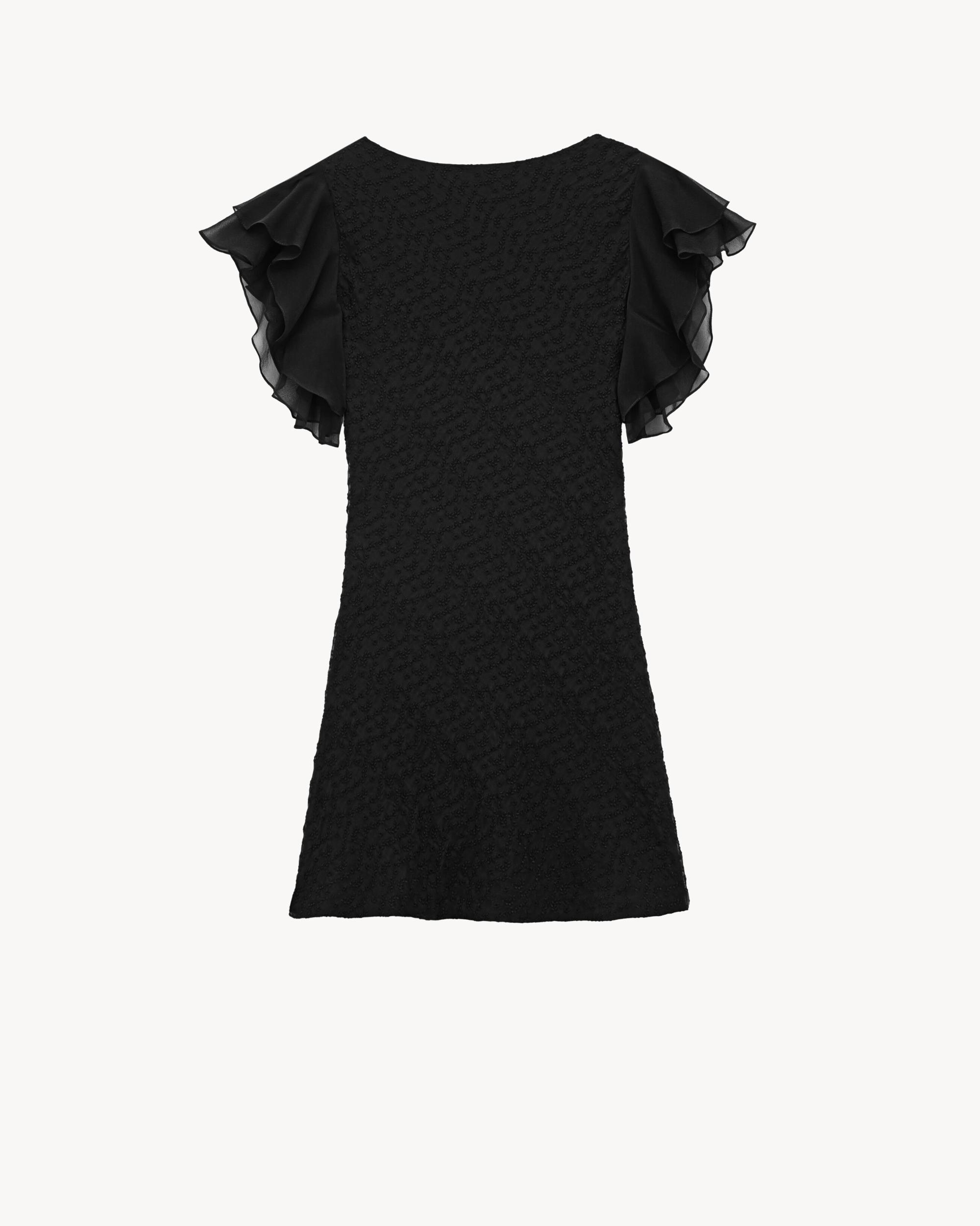 V-neck dress in embroidered muslin Product Image