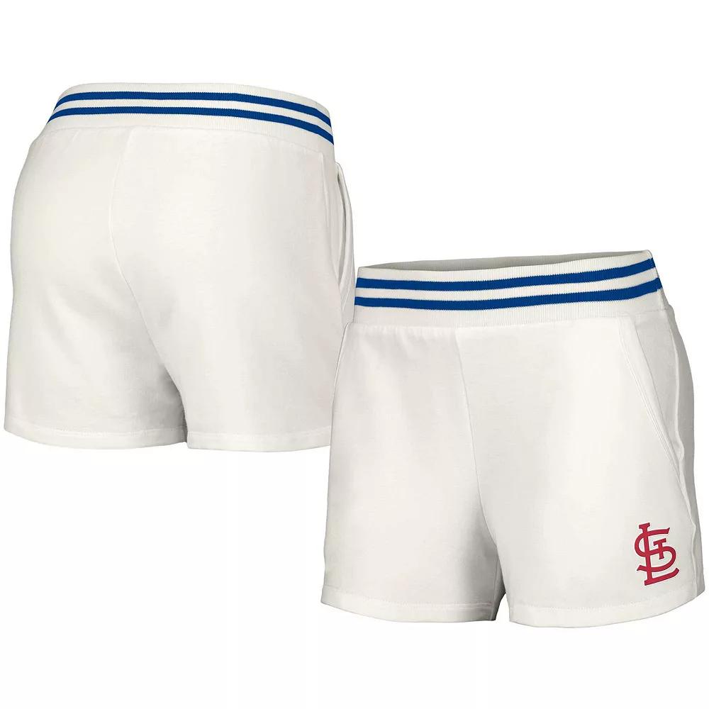 Women's Lusso Style  White New York Yankees Maeg Tri-Blend Pocket Shorts, Size: XL Product Image