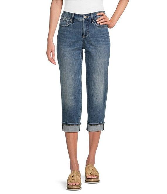 NYDJ Marilyn Cool Embrace® Stretch Denim Slim Straight Mid Rise Capri Stretch Jeans Product Image