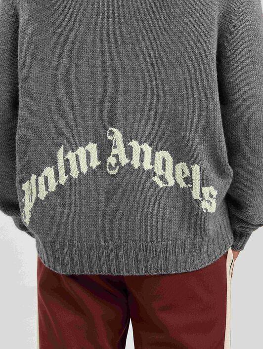 CURVED LOGO SWEATER GREY MELANGE - OFF W Product Image