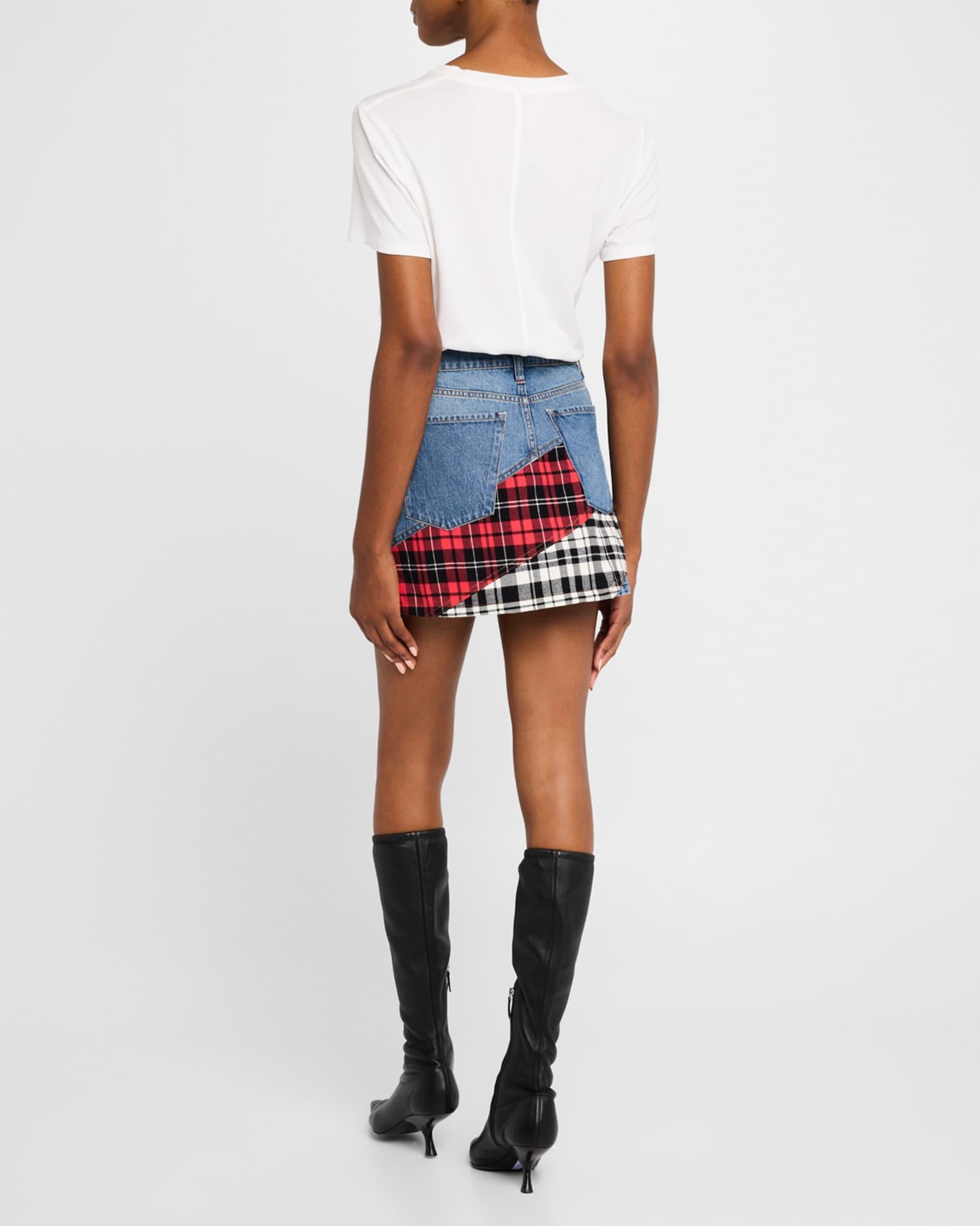 Lisanne Spiral Denim Mini Skirt Product Image