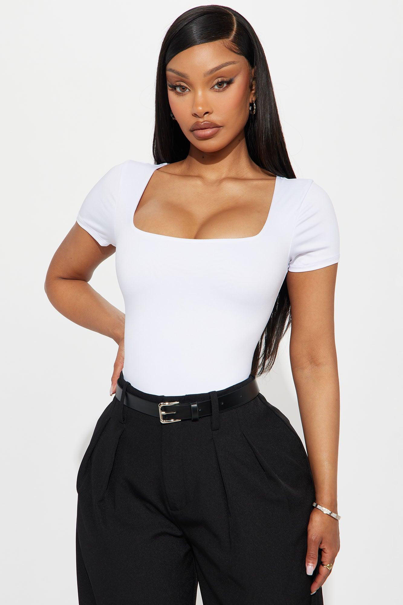 Isabella Seamless Bodysuit - White Product Image