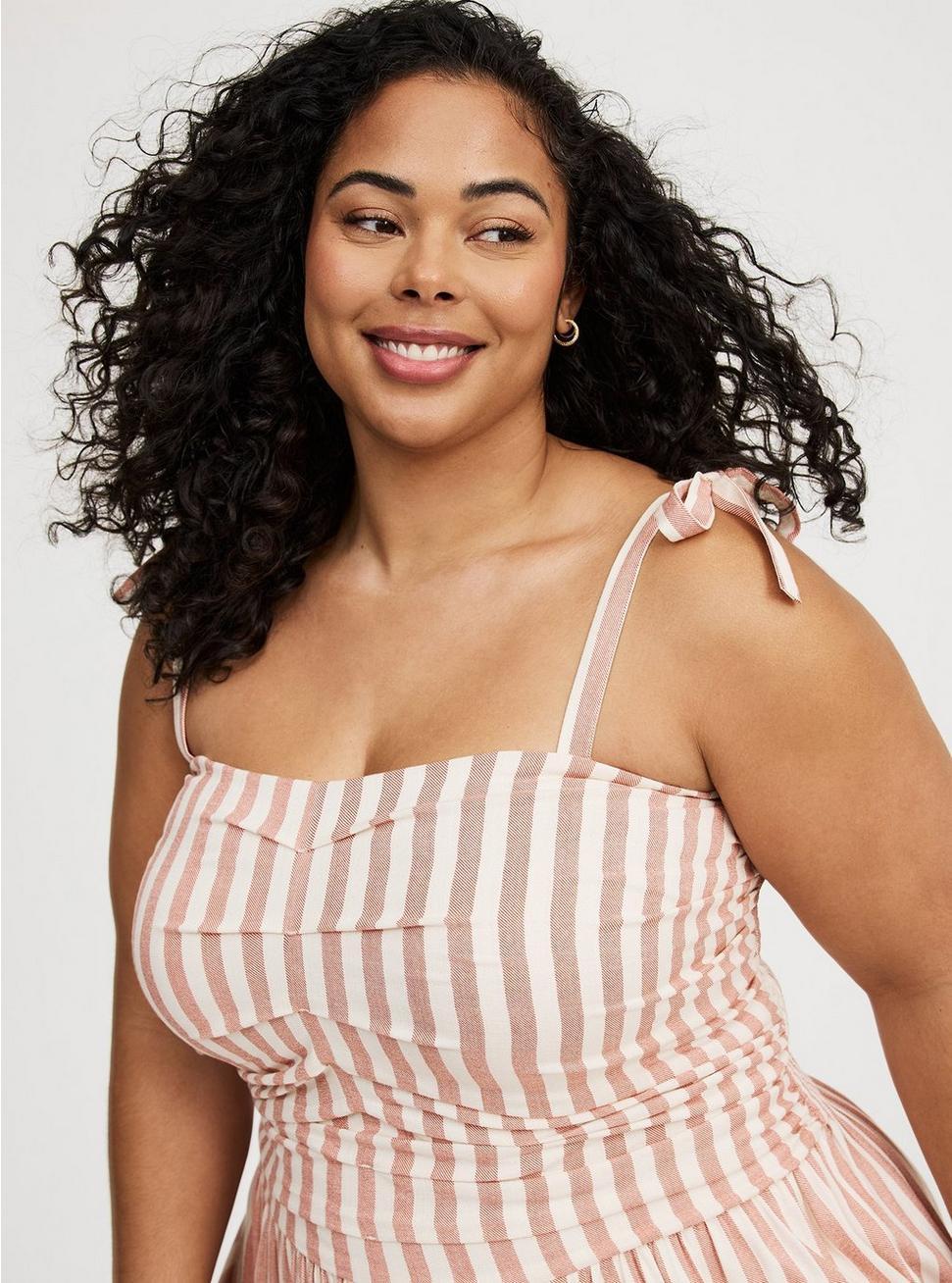 Shirred Tea Length Dress Product Image