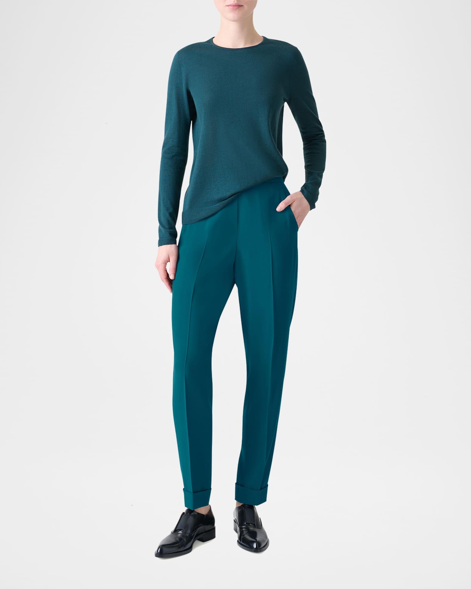 Cashmere-Silk Fine Gauge Seamless Knit Sweater Product Image