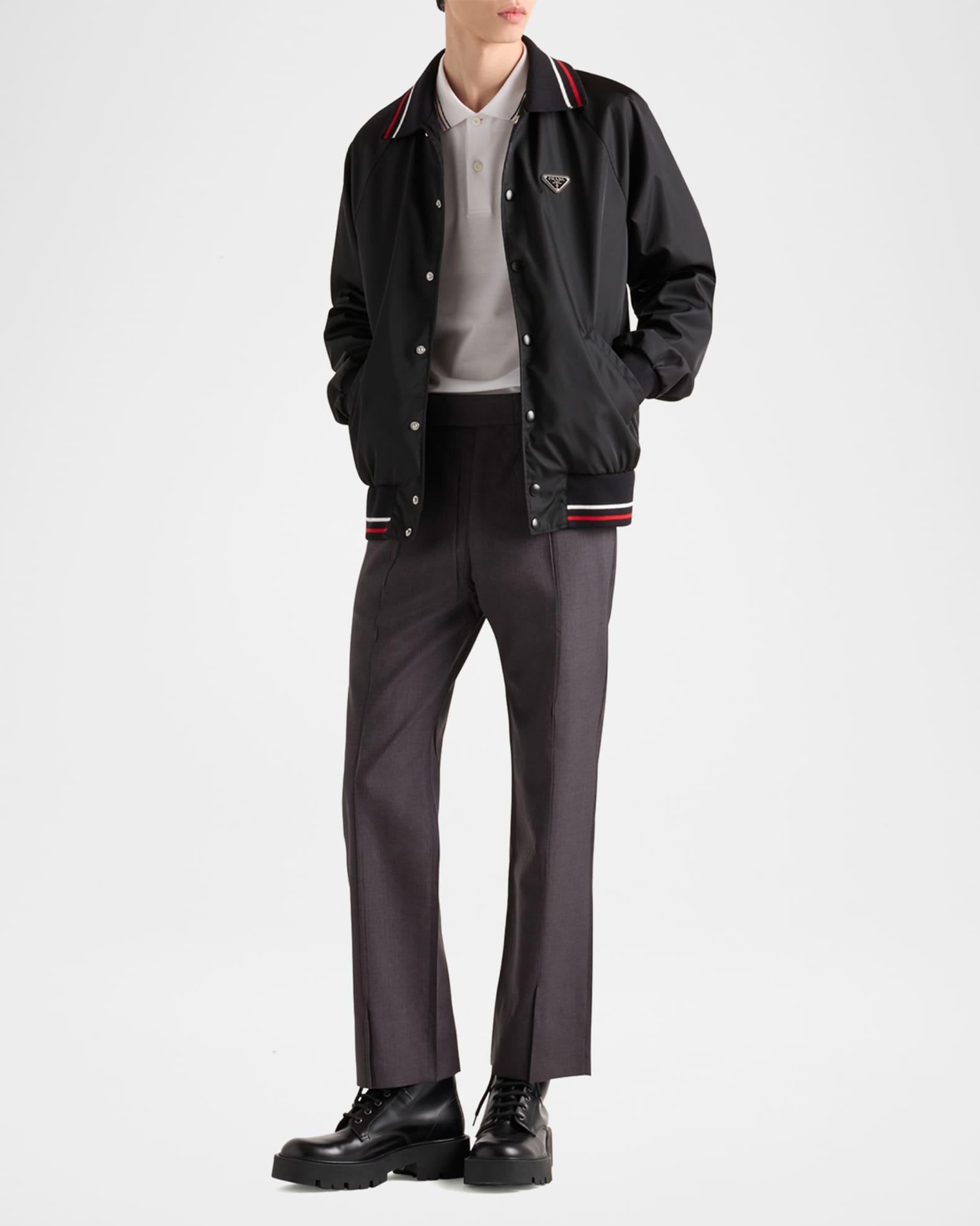 Men's Re-Nylon Jacket with Stripe Details Product Image