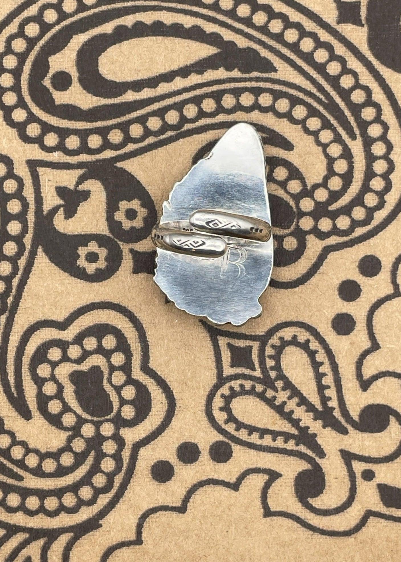 Sterling Silver Turquoise Feather Ring Product Image