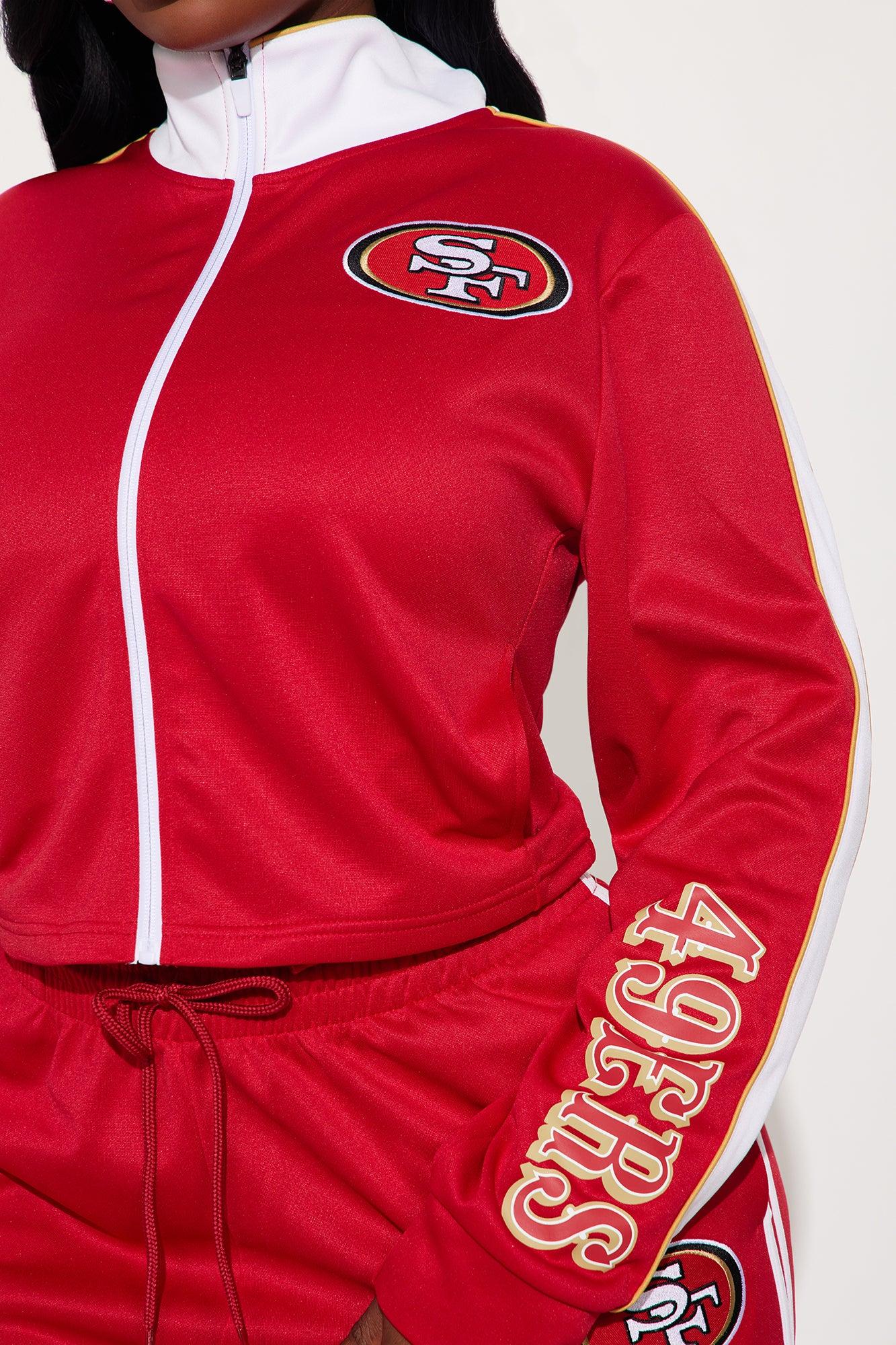 49ers Nation Zip Up Track Jacket - Red Female Product Image