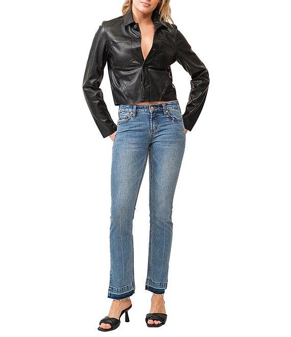 Dear John Playback Mid Rise Slim Straight Color Block Hem Ankle Length Jeans Product Image