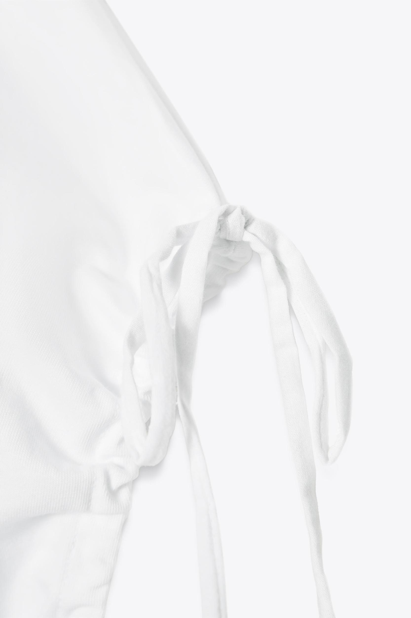 COTTON T-SHIRT WITH TIES Product Image