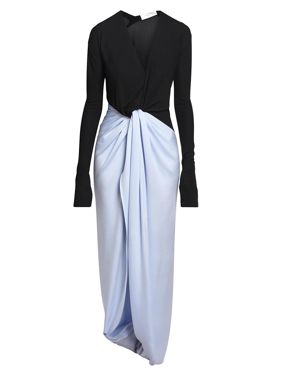 Womens Knot-Detailed Jersey Maxi Dress Product Image