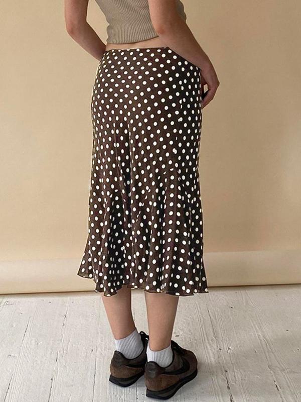 polka dot print Maxi Skirt Product Image