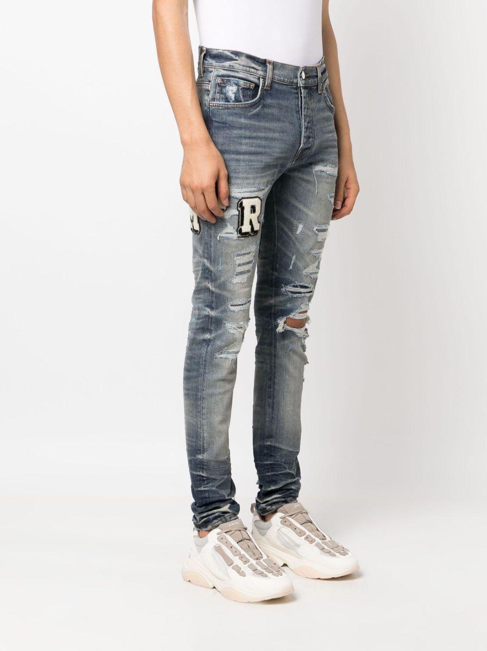 Varsity ripped skinny jeans Product Image