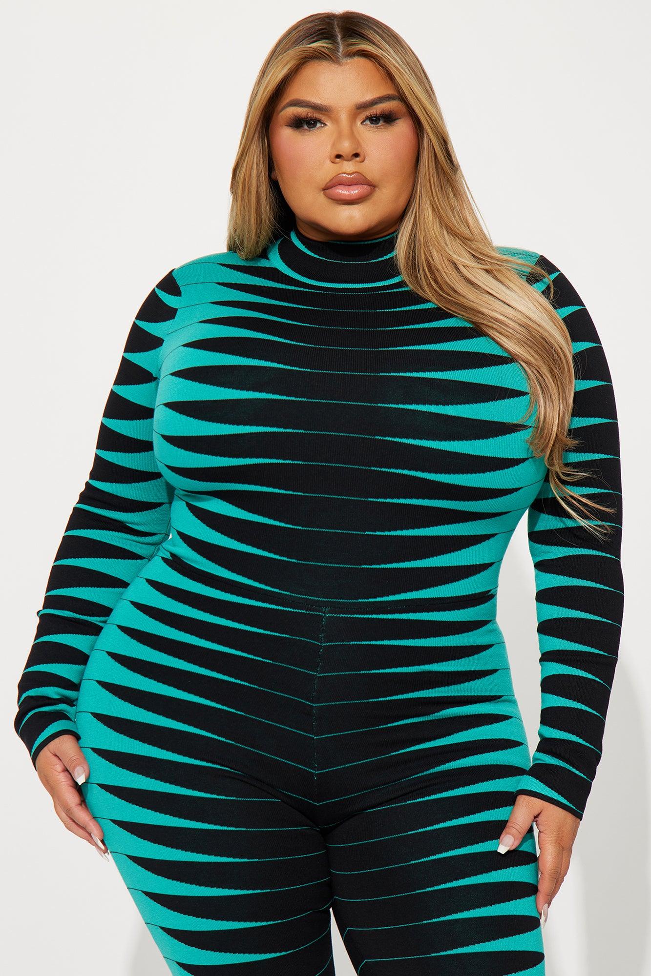 Made For Fun Sweater Jumpsuit - Blue/combo Female Product Image