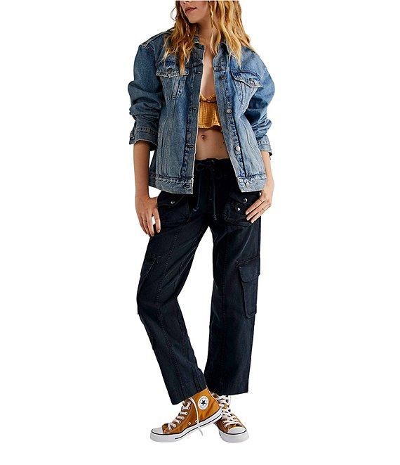 Free People Tahiti Low Rise Straight Leg Cargo Pants Product Image