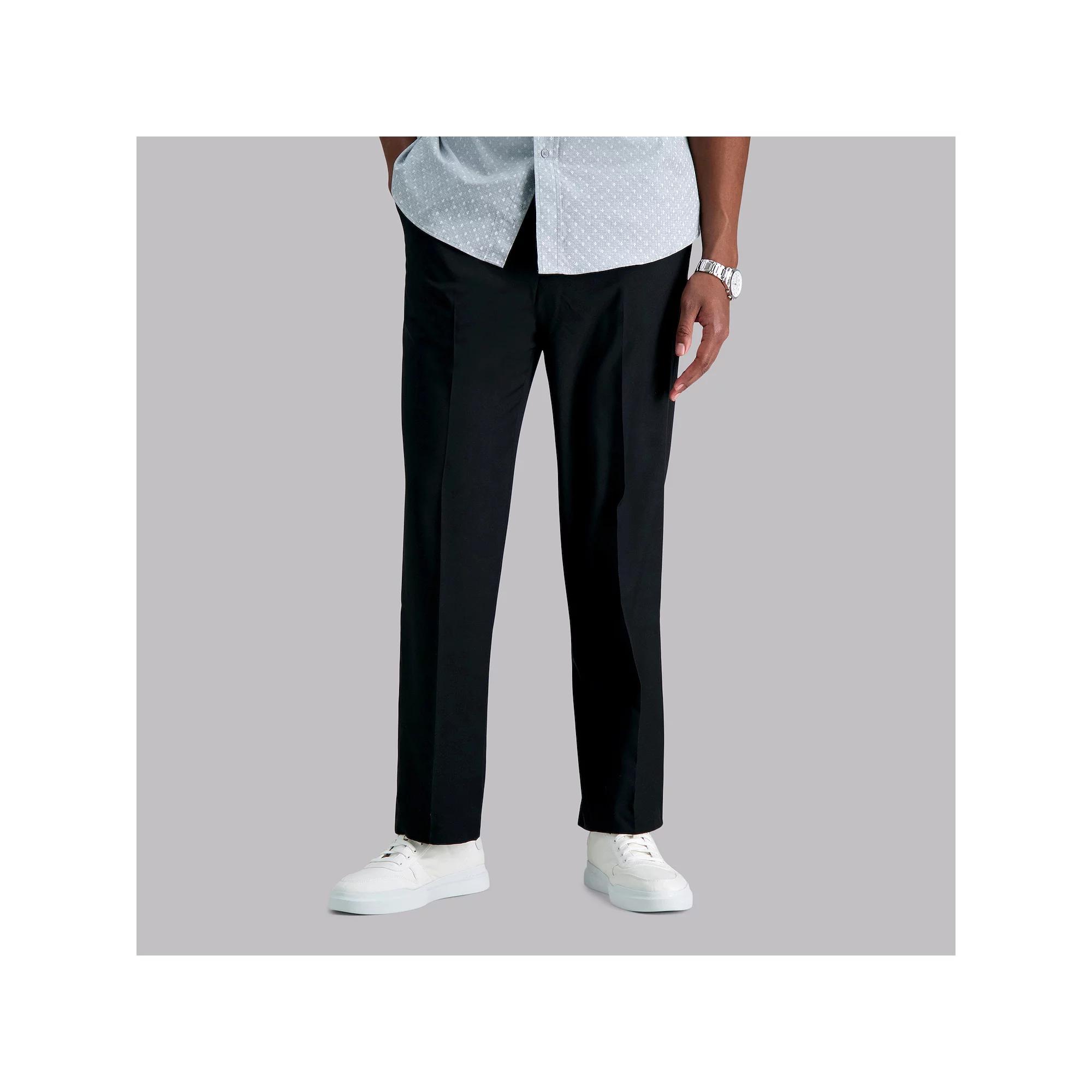 Big & Tall Haggar® Premium Comfort Expandable-Waist Classic-Fit Stretch Flat-Front Dress Pants, Men's,  Product Image