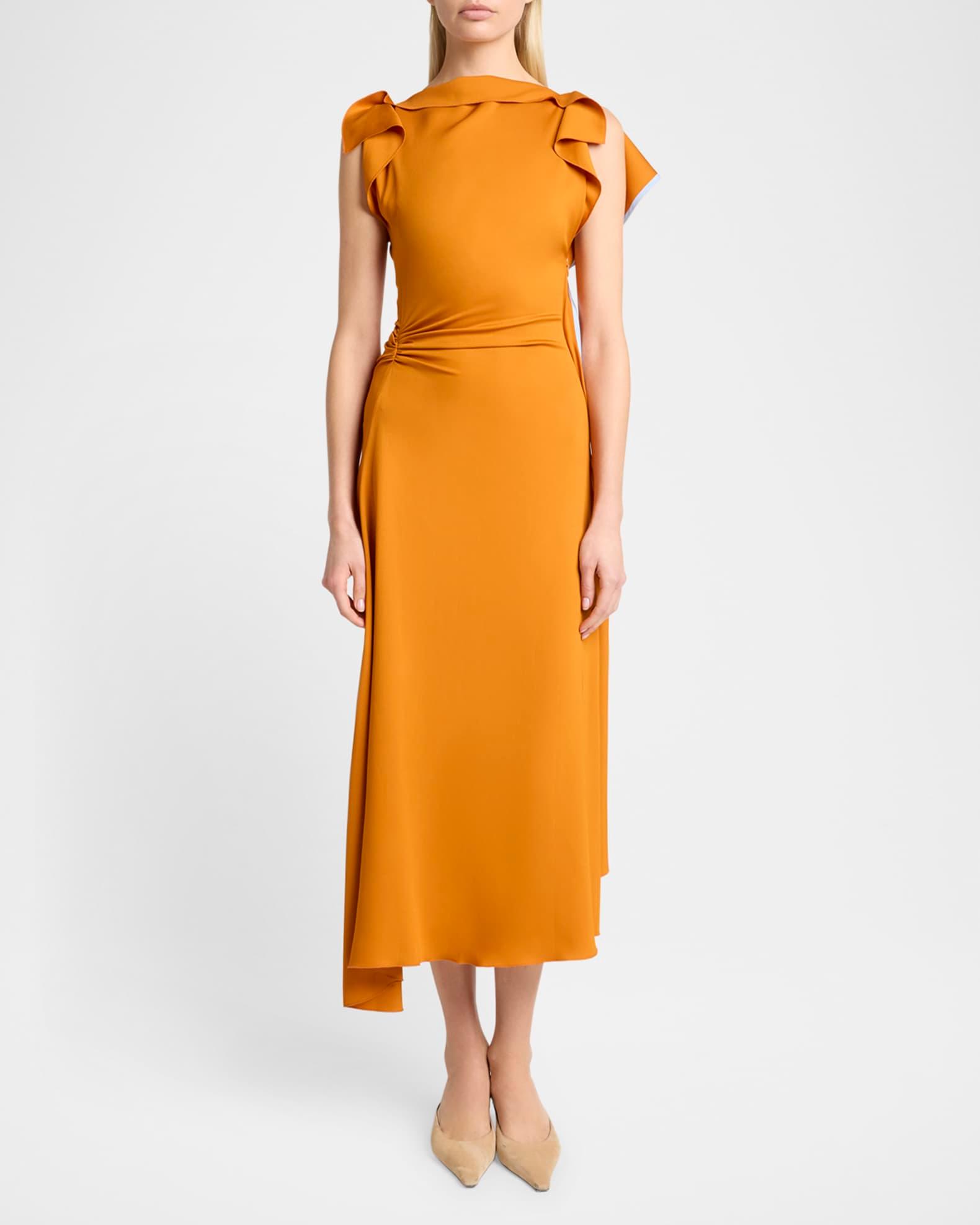 Drape Sleeve Midi Dress Product Image