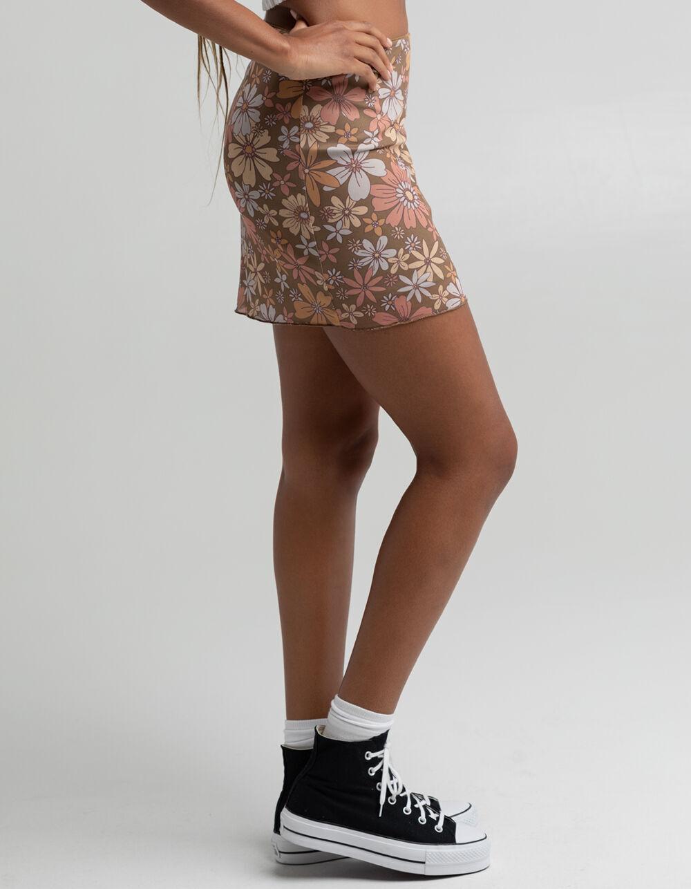 FULL TILT Floral Mesh Skirt - MULTI Product Image