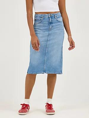 Women's Legendary Back Slit Denim Skirt | Women's Skirts & Dresses | Lee® Product Image