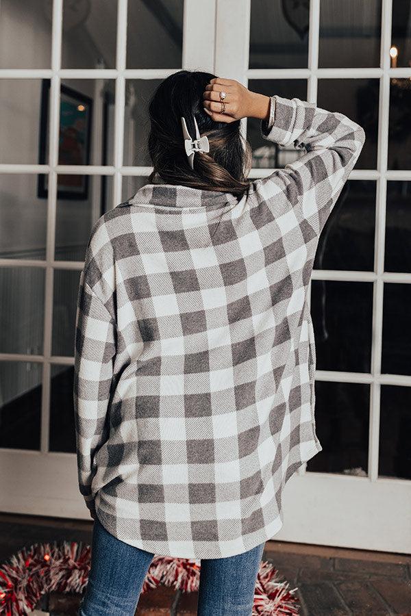 Need Your Opinion Plaid Top In White Product Image