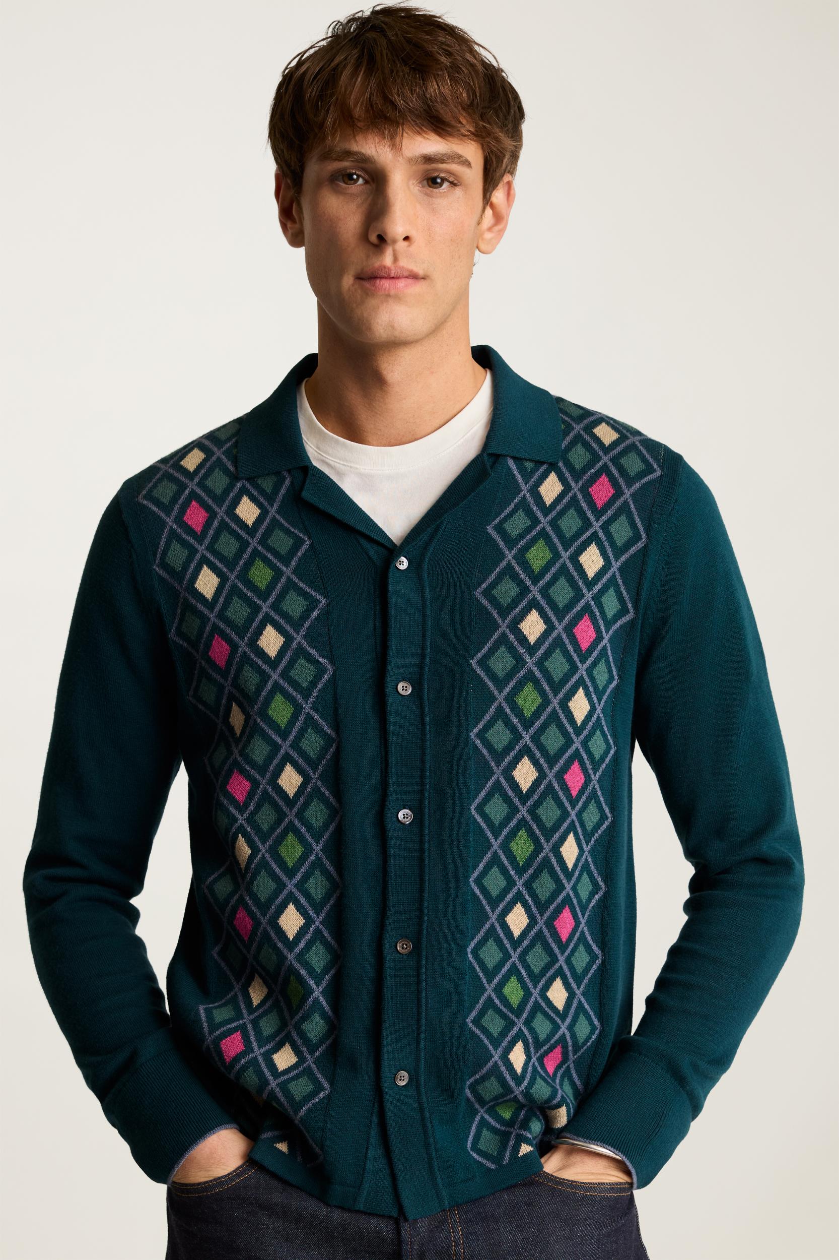 Hudson Long Sleeve Sweater Polo Product Image
