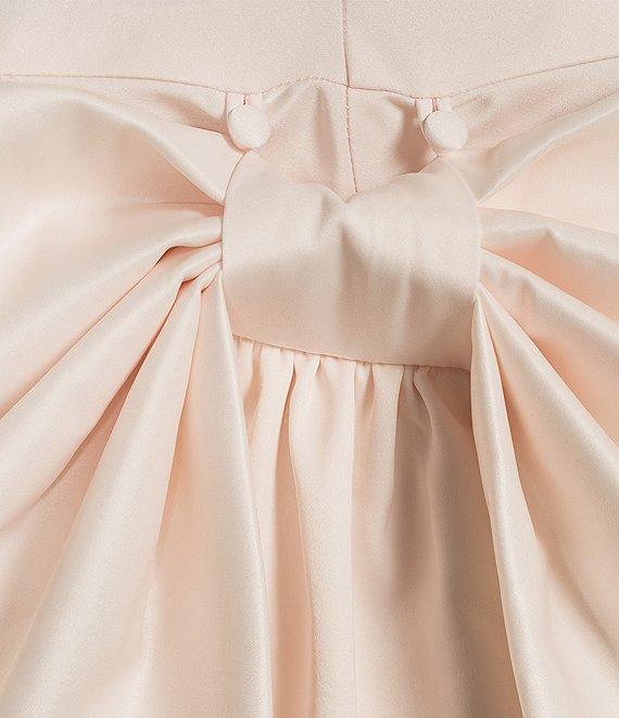 Allison & Kelly Square Neck Spaghetti Straps Bow Back Dress Product Image