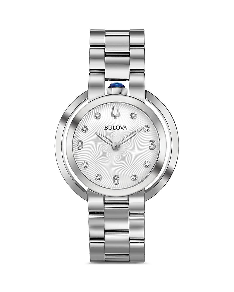 Bulova Womens Rubaiyat Diamond Accent Stainless Steel Watch - 96R219 Silver Product Image
