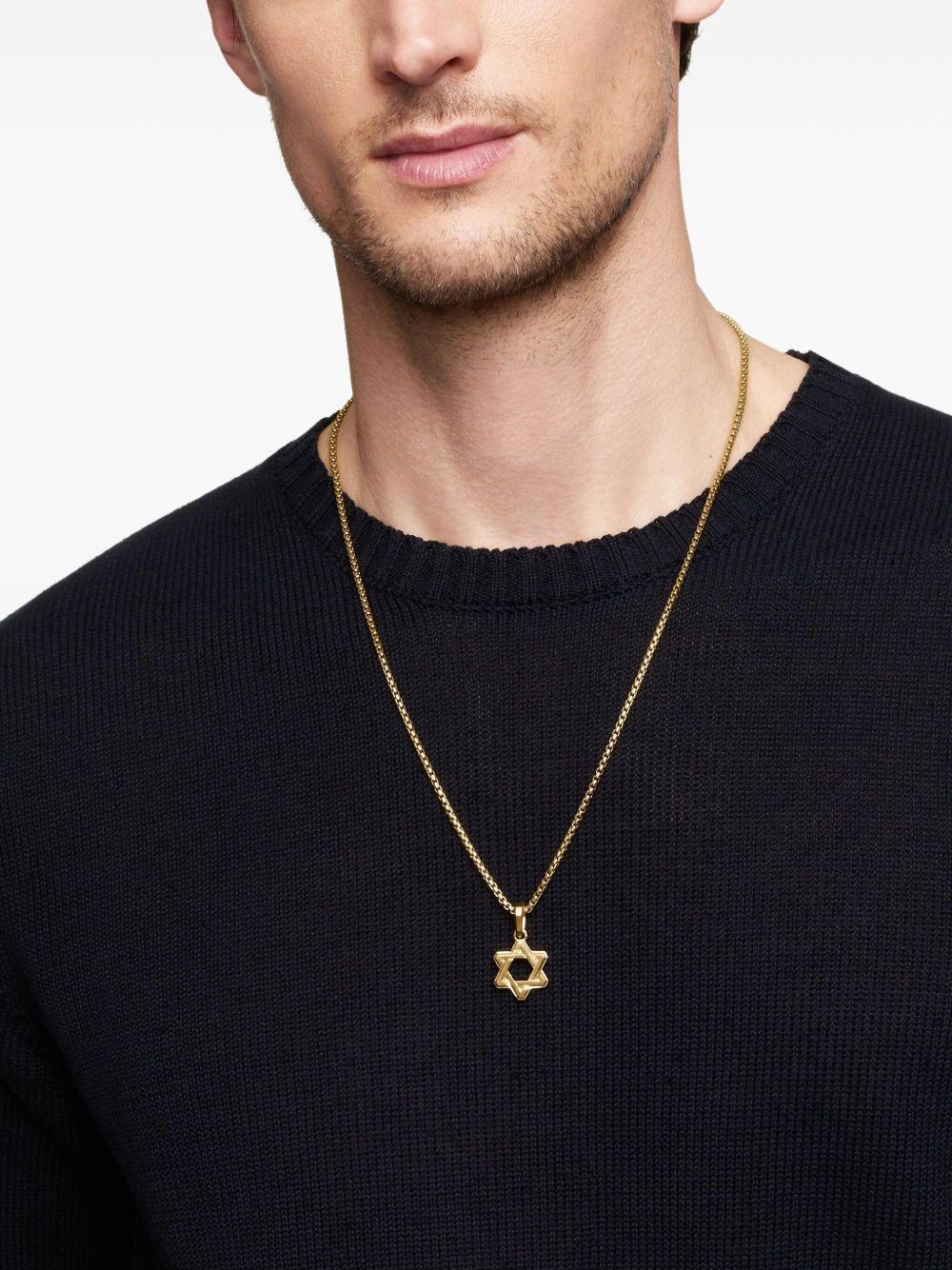 sterling silver Deco Star of David pendant (24mm) Product Image