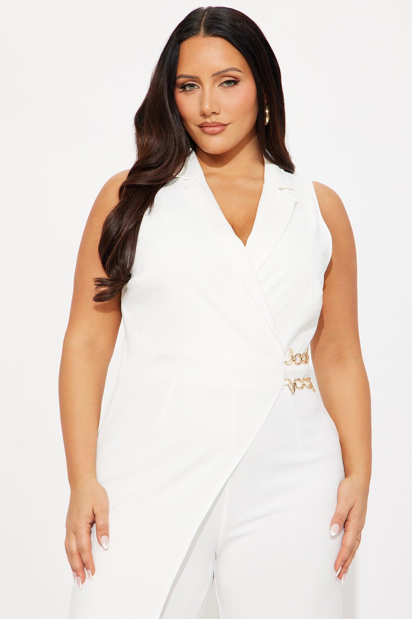 Gia Crepe Jumpsuit - White Female Product Image