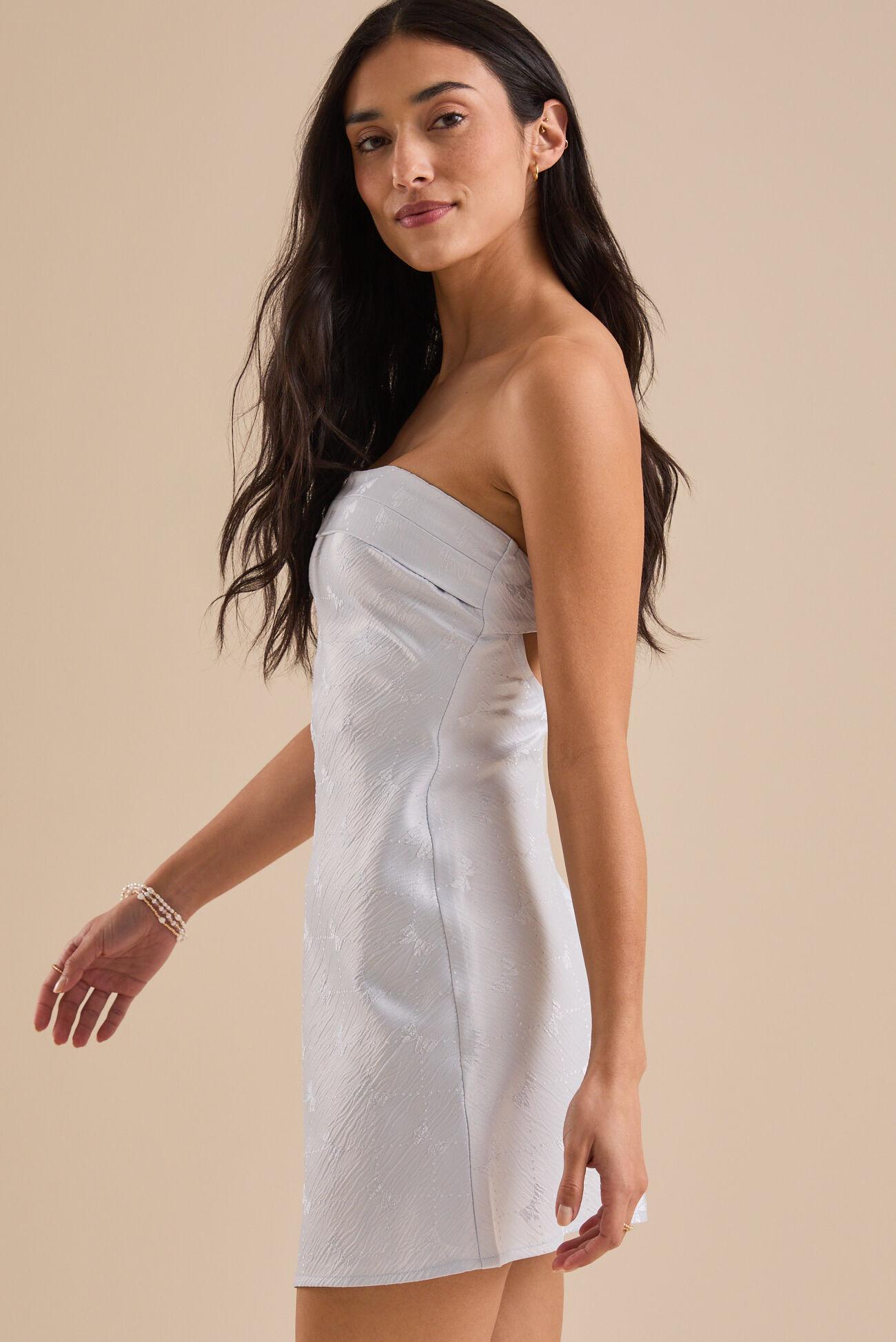 Paityn Strapless Bow Mini Dress Product Image