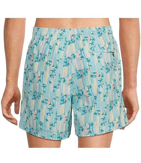 Caribbean V-stripe Palms 6#double; Swim Trunks Product Image