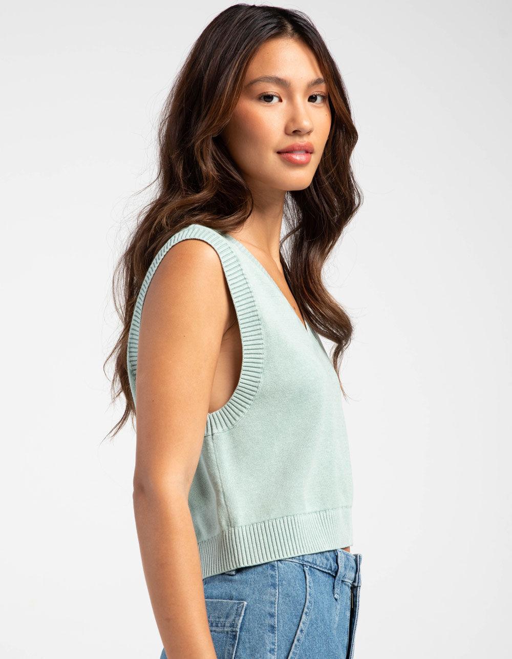 VANS Syd Womens Sweater Vest - STEEL BLUE Product Image