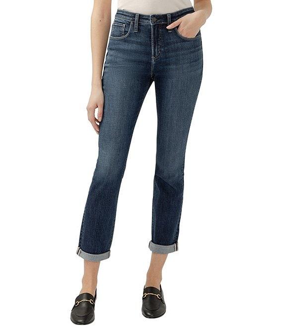 Silver Jeans Co. Beau High Rise Relaxed Slim Fit Luxe Stretch Cuff Jeans Product Image