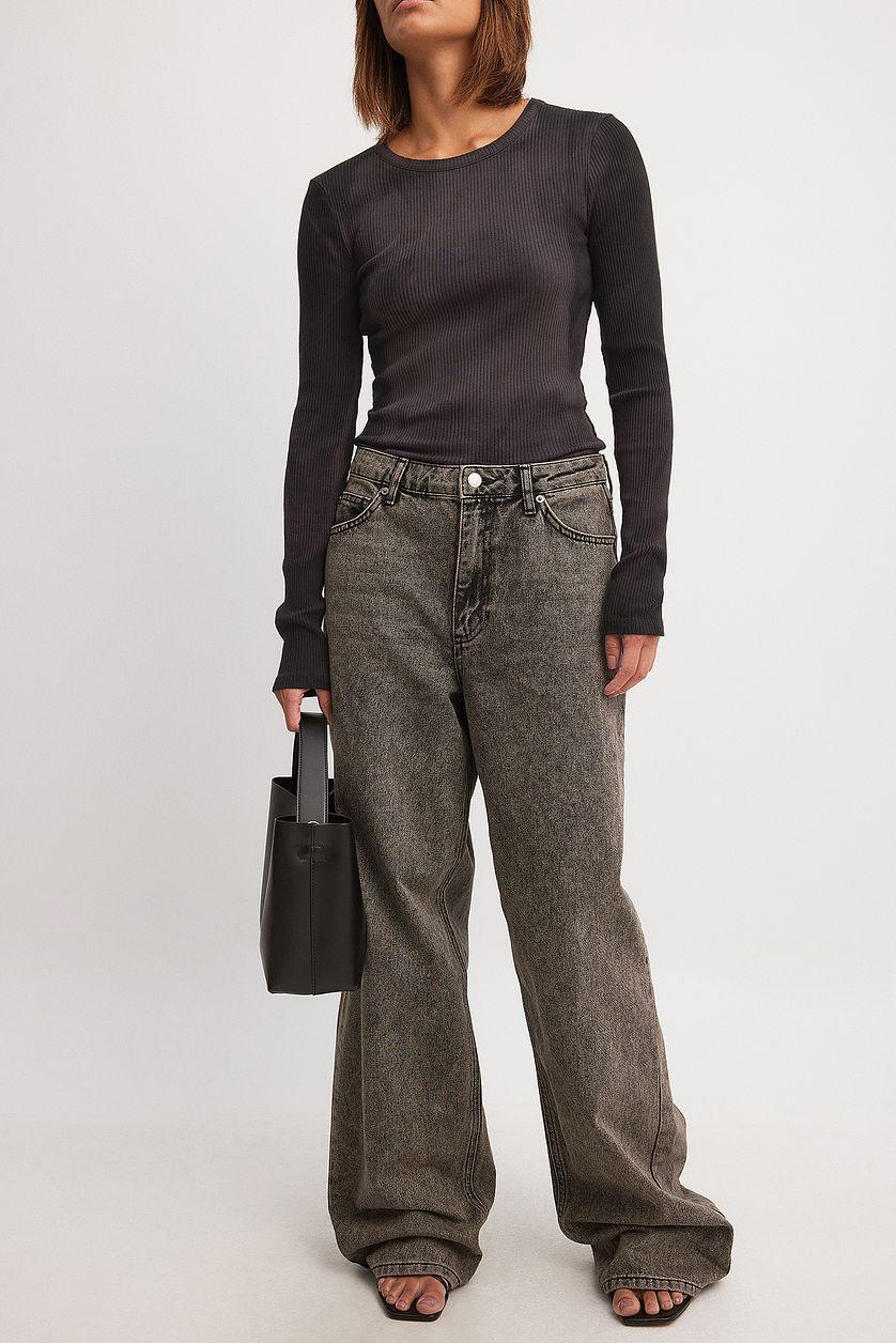 Loose Low Waist Long Jeans Product Image