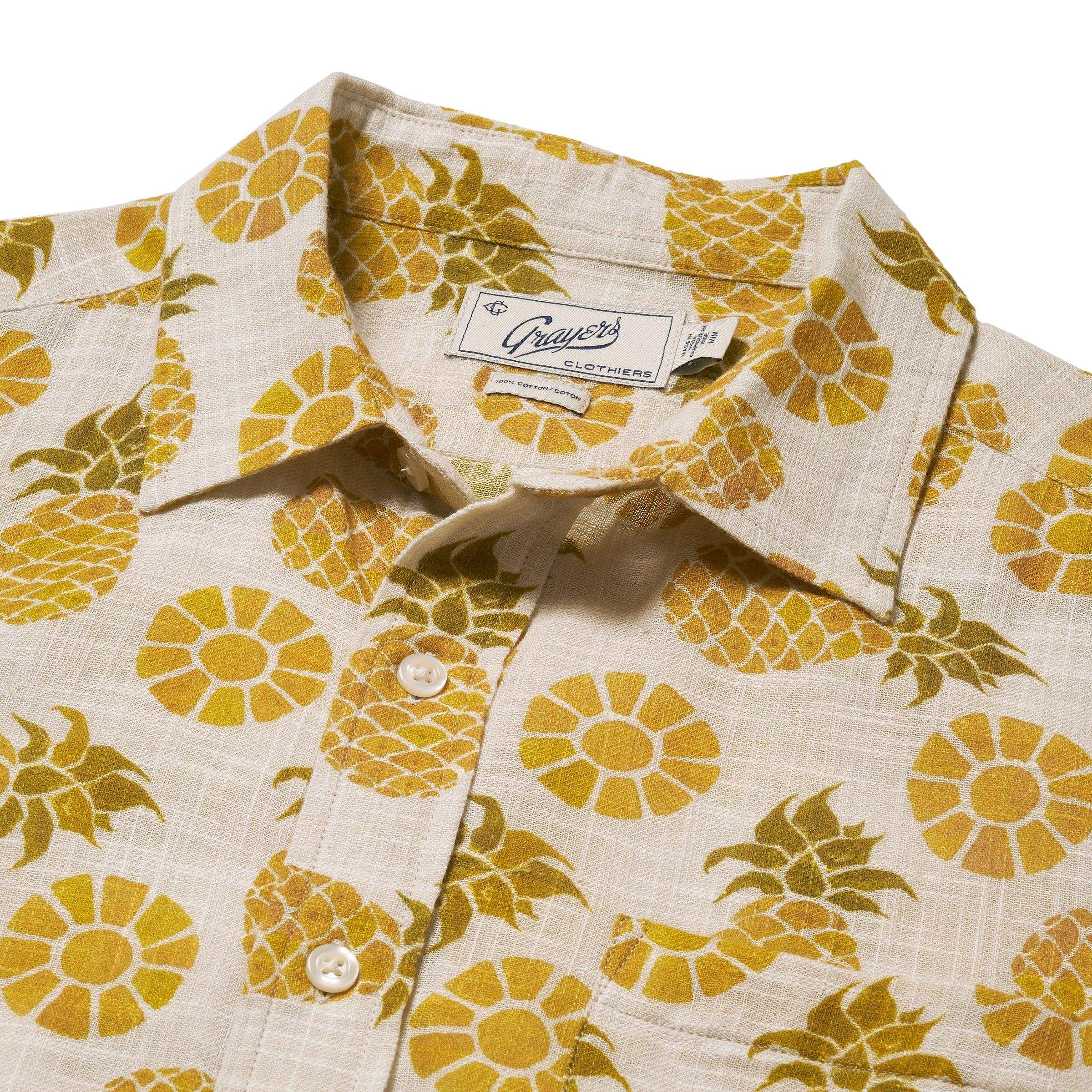 Madras Cottage Loom Printed Shirt - Pineapple Slice Product Image