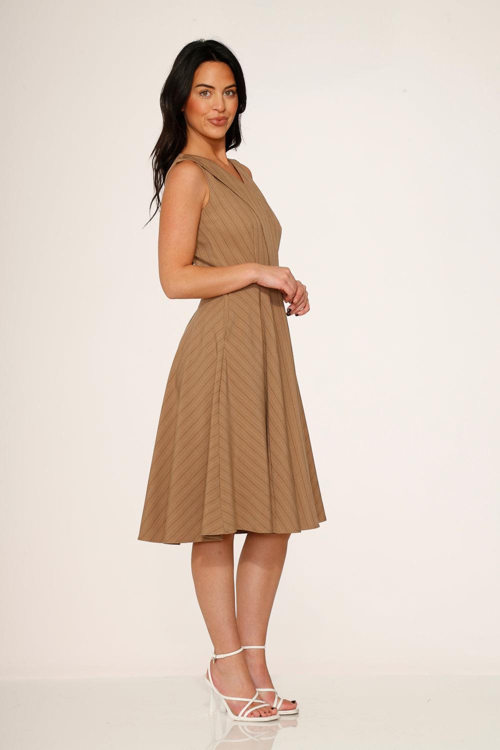 Camel Swing Dress Product Image