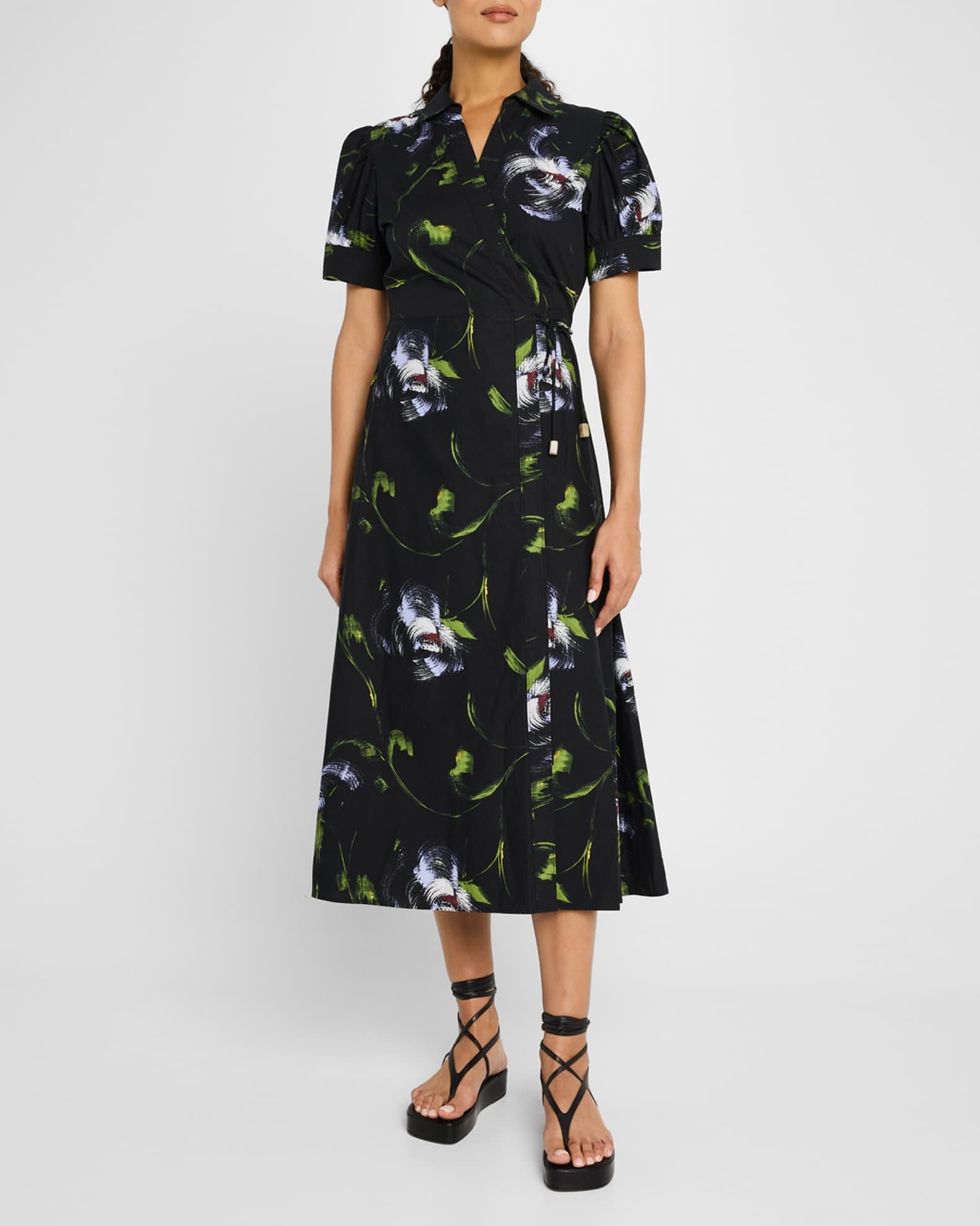Shivon Printed Short-Sleeve Wrap Dress Product Image