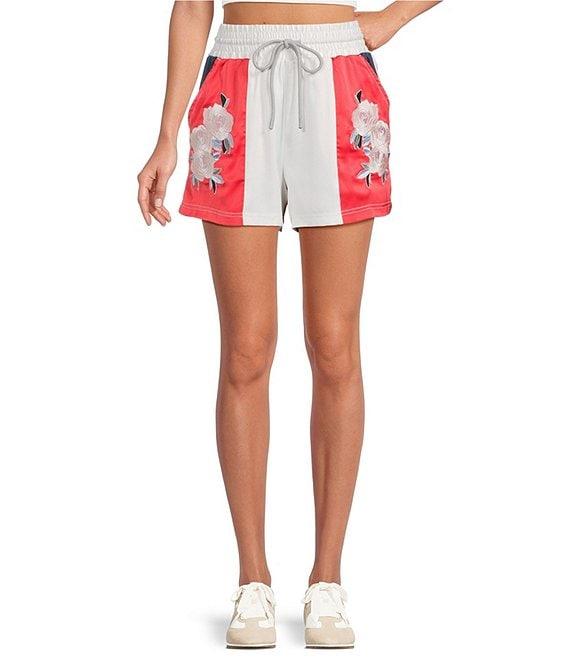 FP Movement In The Ring Floral Paneled Drawstring Shorts Product Image