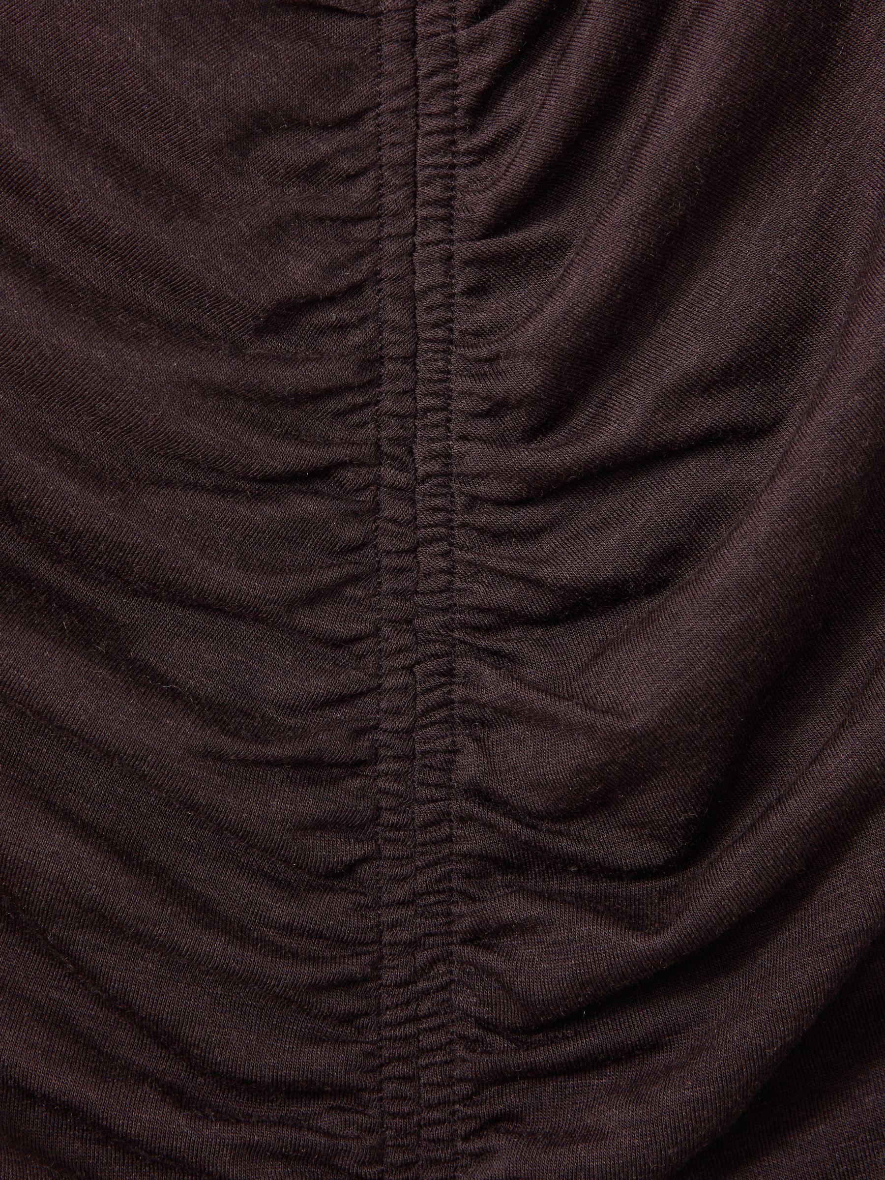 Lyocell-Wool Ruched Vest in Chocolate Product Image