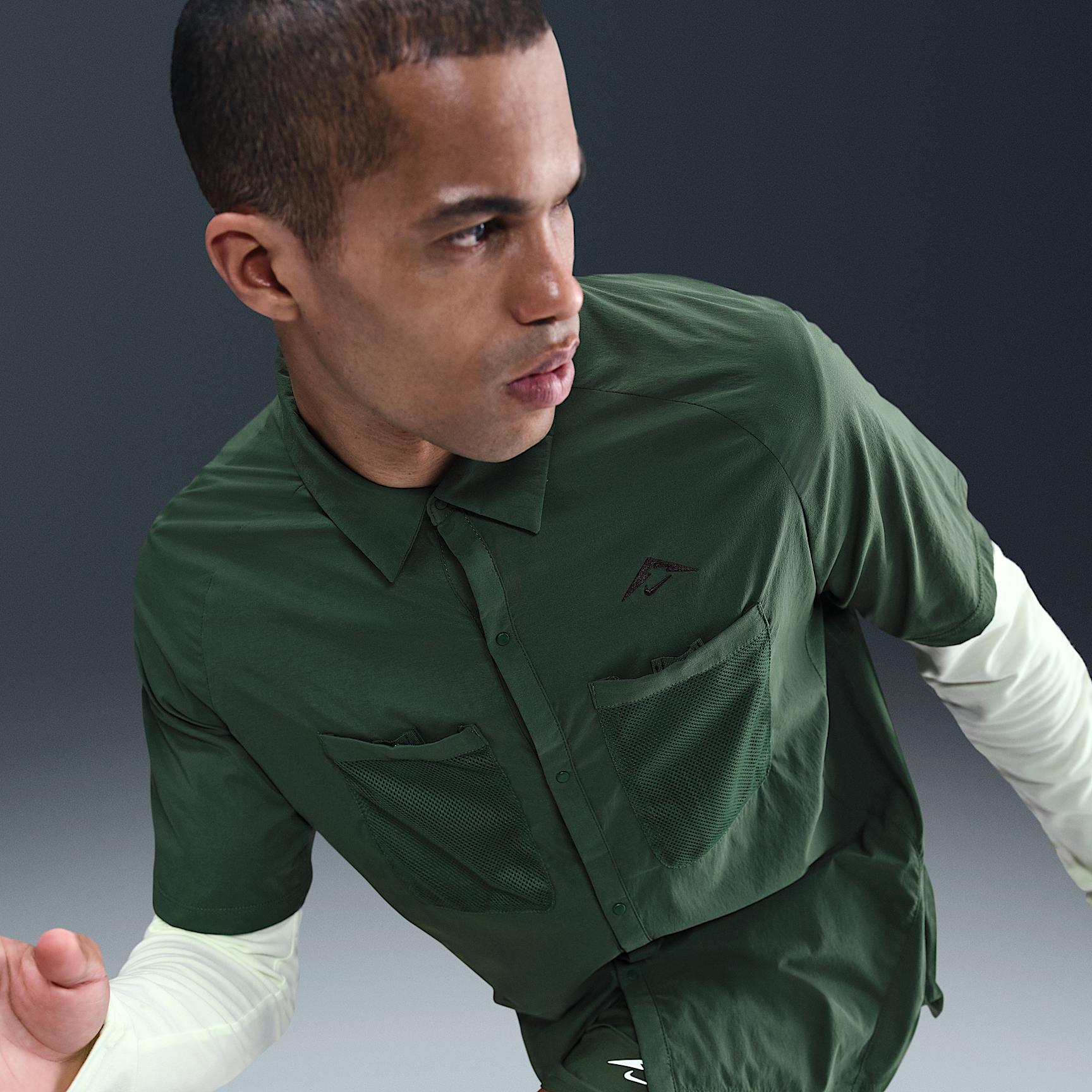 Nike Men's Trail Dri-FIT UV Running Button-Up Shirt Product Image