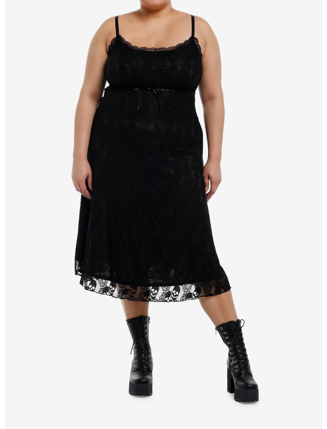 Cosmic Aura Skull Lace Midaxi Slip Dress Plus Size Product Image