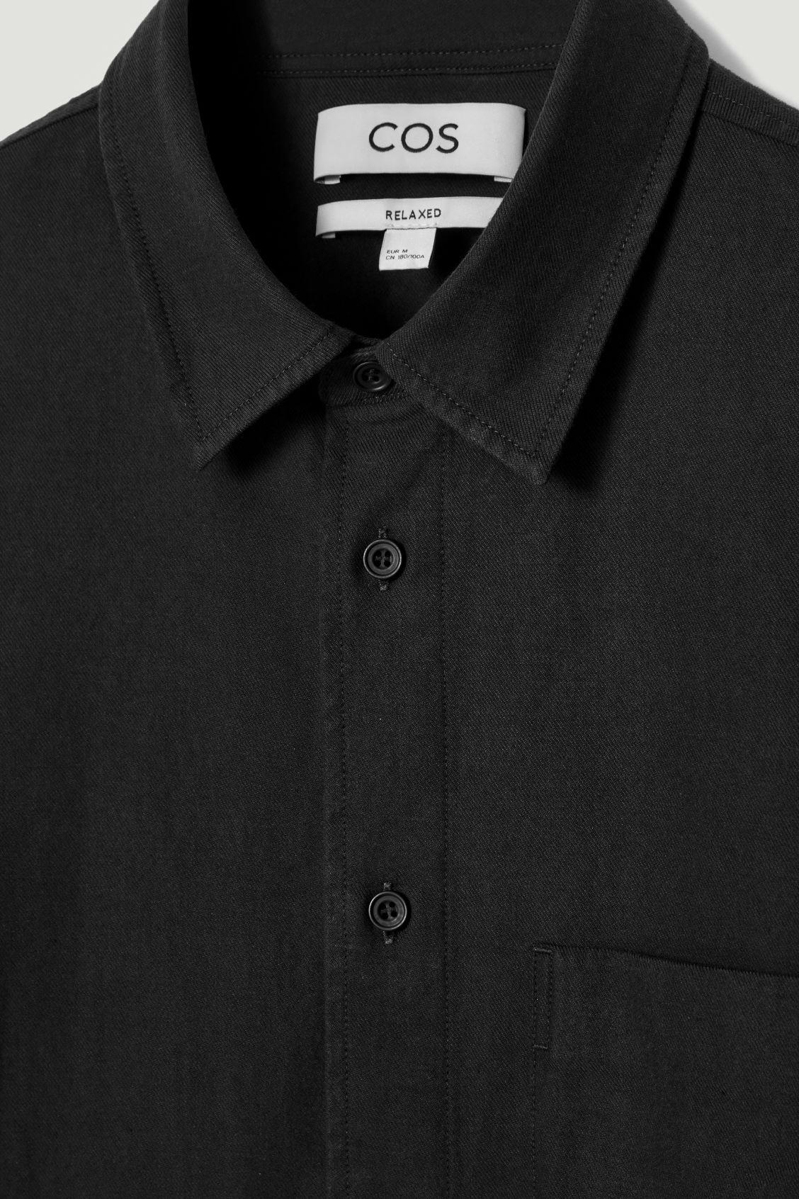 Mens SECONDSKIN Leather Full-Zip Overshirt Product Image