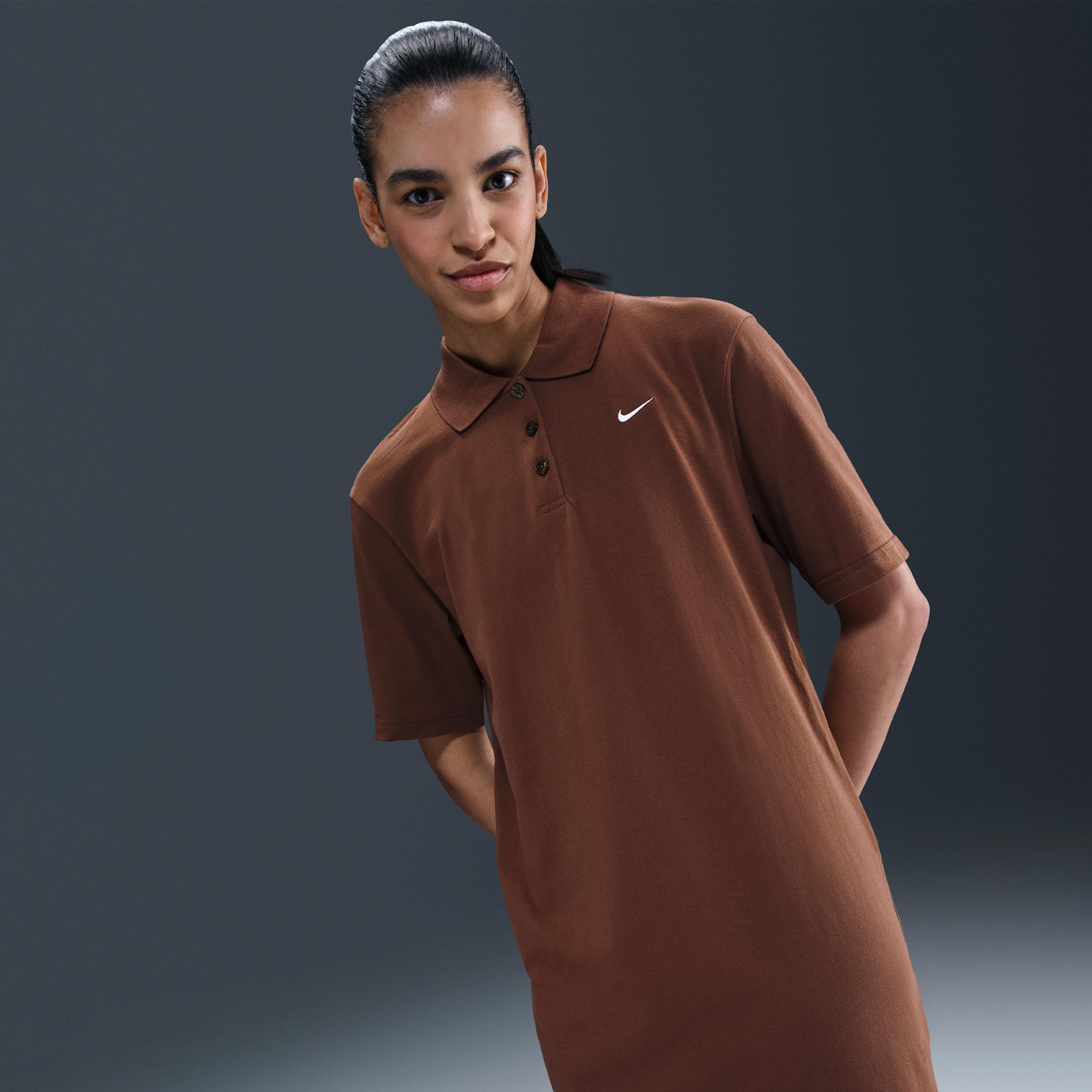 Womens Nike Sportswear Essential Short-Sleeve Polo Dress | HV2498-265 Product Image