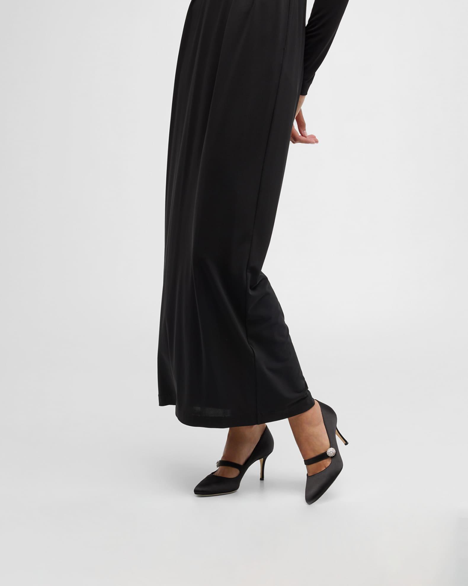 Satin Crystal Mary Jane Pumps Product Image