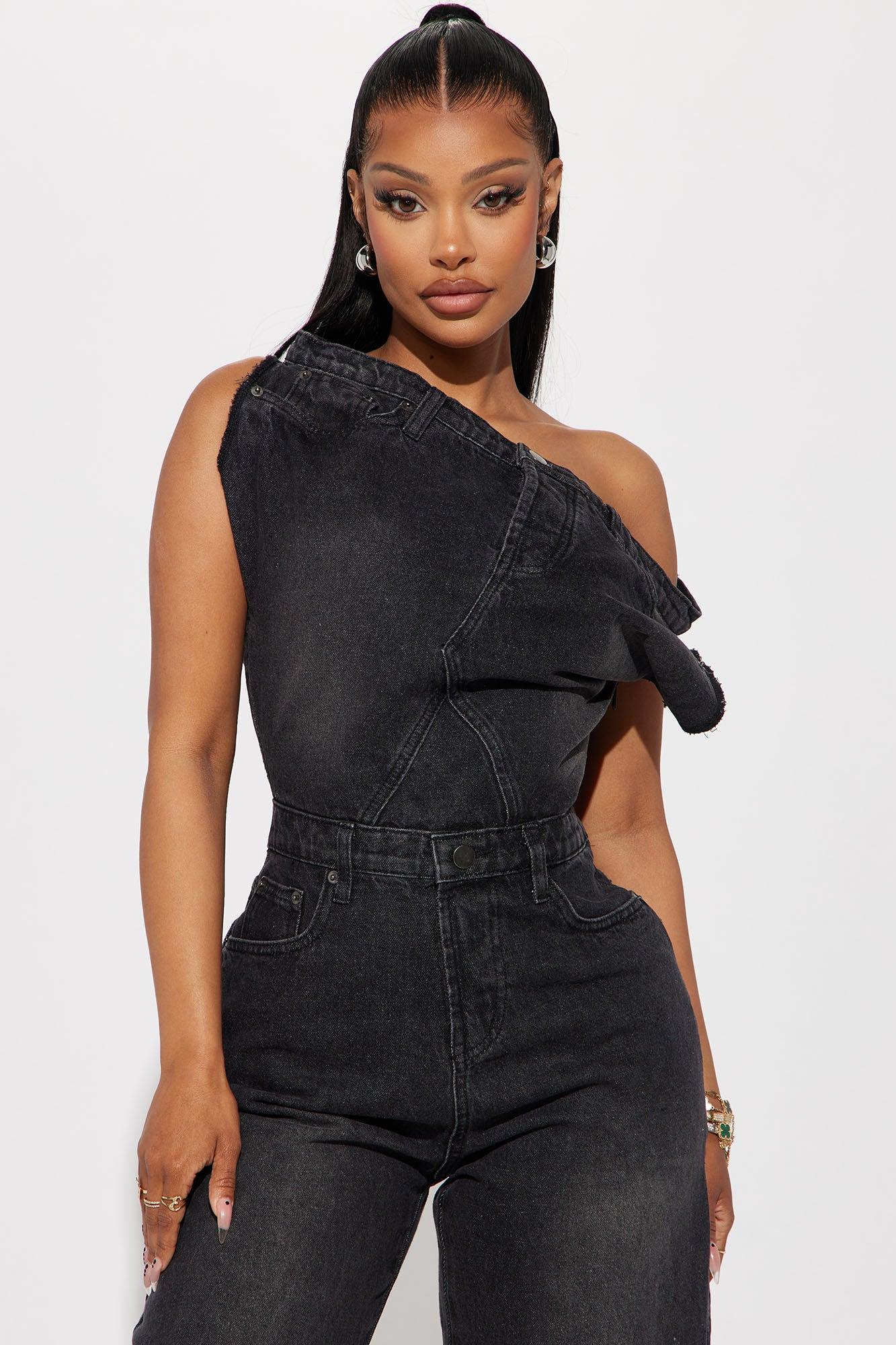 Dakota Denim Jumpsuit - Black Product Image