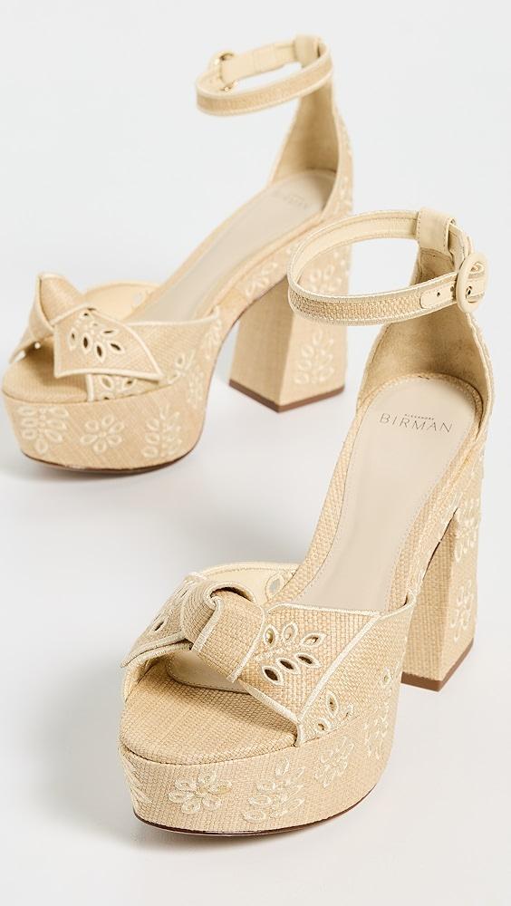 Alexandre Birman Maxi Clarita Embroidery Sandals 120mm | Shopbop Product Image