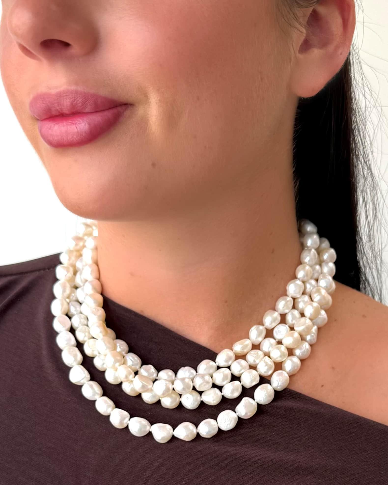 Freshwater Pearl Multi Row Necklace Product Image