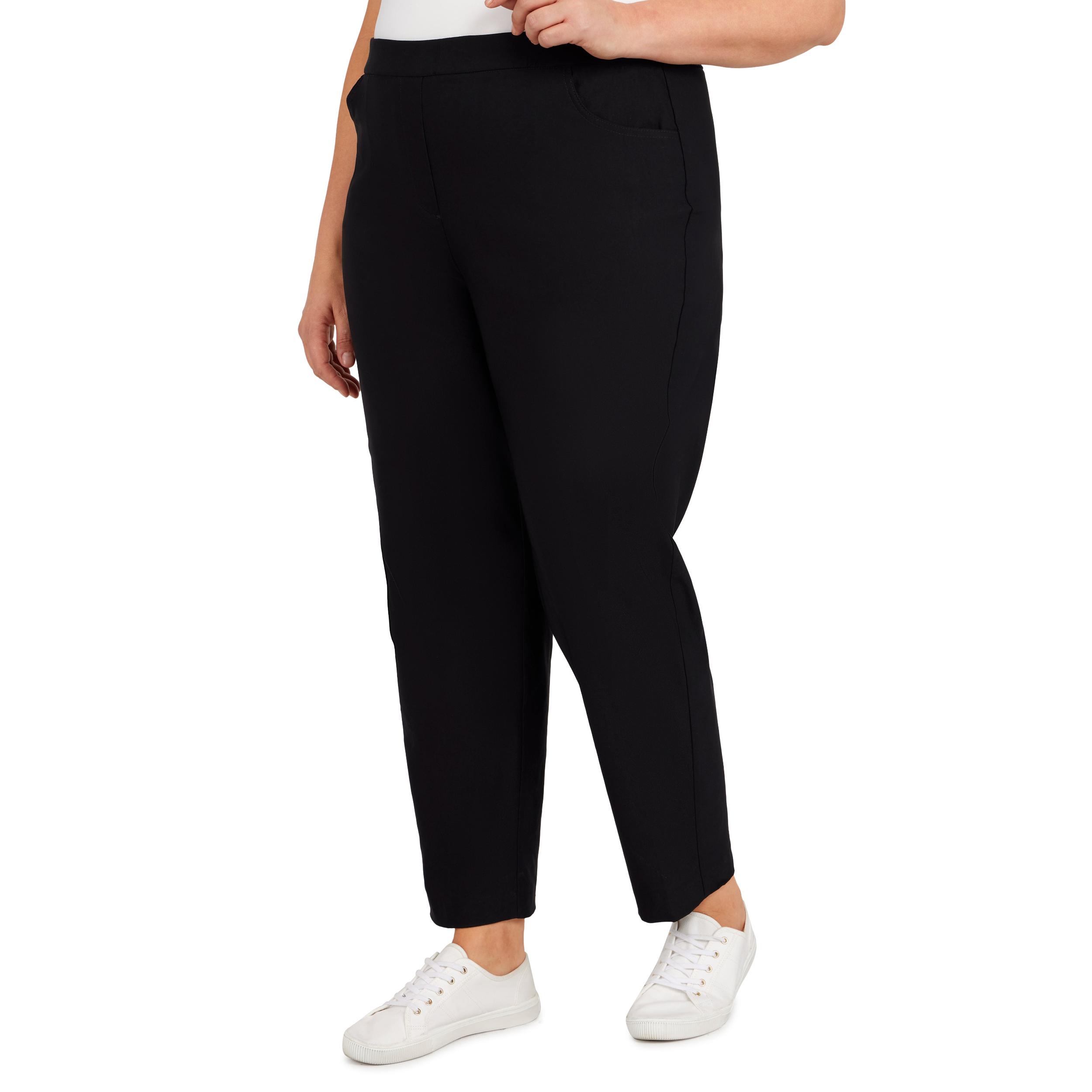 Alfred Dunner Plus Classic Allure Fit Proportioned Pant with Elastic Comfort Waistband Short Length Product Image